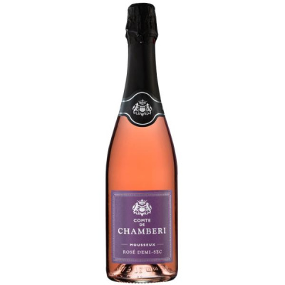 Вино игристое Розовое Полусладкое Comte de Chamberi Rose Demi-Sec 0,75 л фото