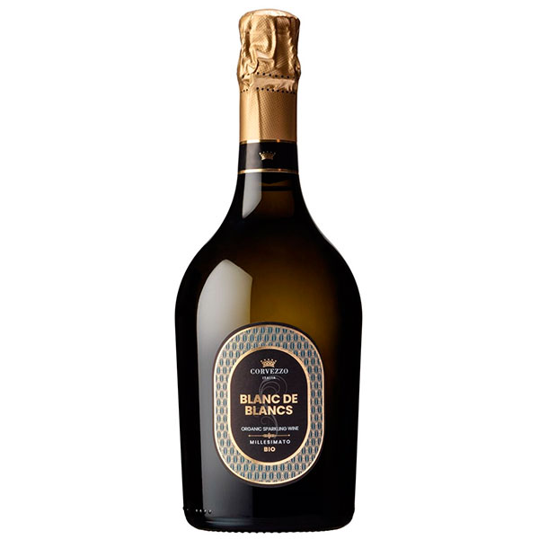 Вино игристое Белое Сухое Corvezzo Blanc de Blancs Organic Millesimato Bio Extra Dry 2022 0,75 л фото