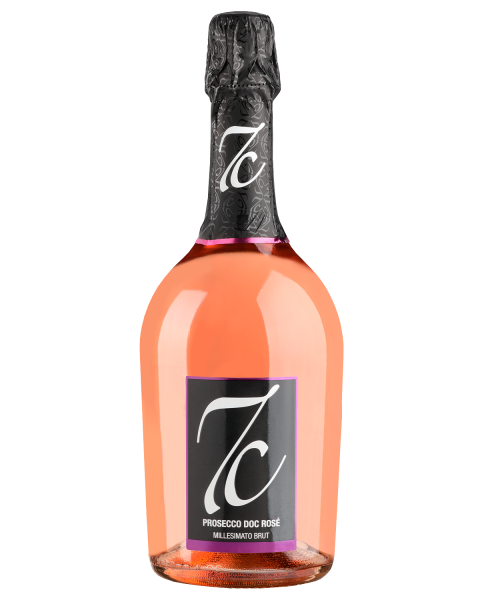 Вино игристое Розовое Брют 7С Prosecco Millesimato Rose Brut 0,75 л фото
