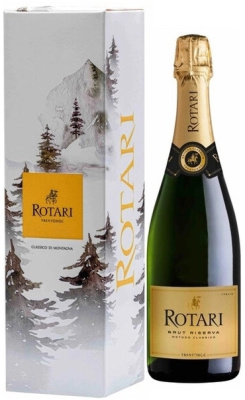 Вино игристое Белое Брют Rotari Riserva Brut Trento in gift box 2020 0,75 л фото