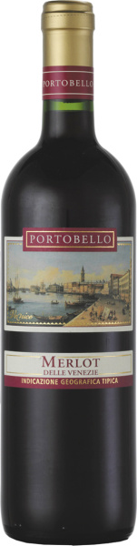 Вино Красное Полусладкое Portobello Merlot Trevenezie 2023 0,75 л фото