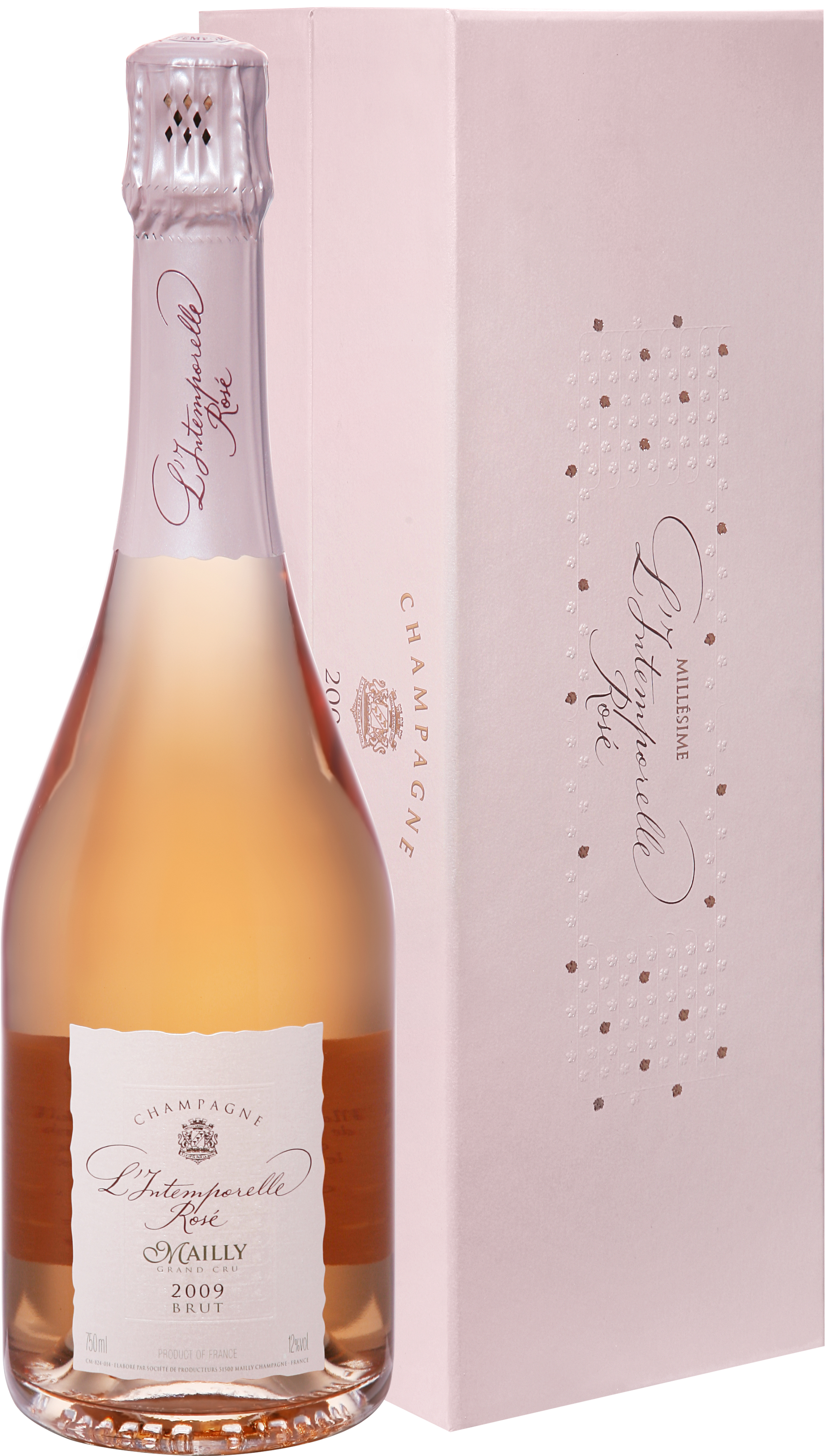 Вино игристое Розовое Брют Mailly Grand Cru L’intemporelle Rose Millesime Brut Champagne in gift box 2019 0,75 л фото