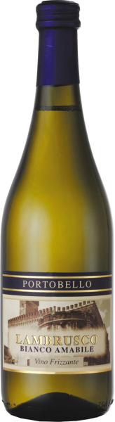 Вино игристое Белое Полусладкое Portobello Lambrusco Bianco Emilia 2022 0,75 л фото
