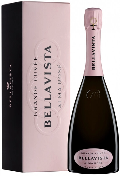 Вино игристое Розовое Экстра Брют Bellavista Grande Cuvee Alma Rose Franciacorta in gift box 2020 0,75 л фото