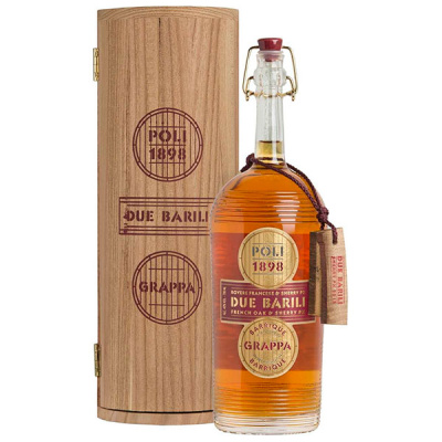 Граппа Poli Due Barili in wooden box in tube 0,7 л фото