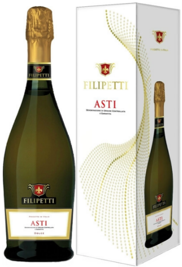 Вино игристое Белое Сладкое Filipetti Asti in gift box 0,75 л фото