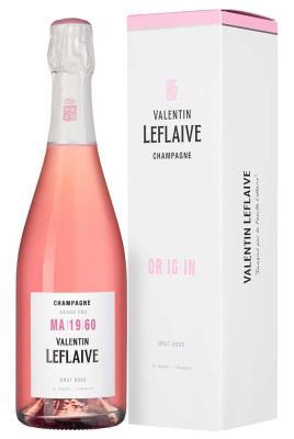 Вино игристое Розовое Брют Valentin Leflaive Ma Grand Cru Rose Brut Champagne in gift box 2019 0,75 л фото