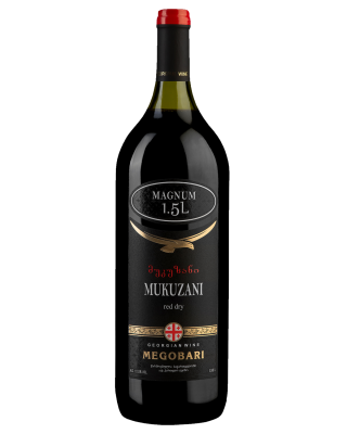 Вино Красное Сухое Megobari Mukuzani 2021 1,5 л фото