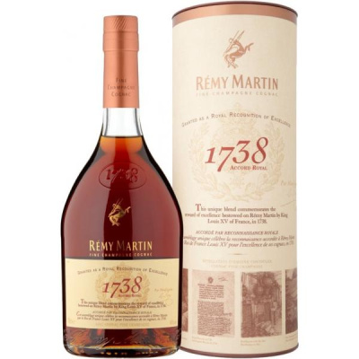 Коньяк Remy Martin 1738 Accord Royal in tube 0,70 л фото