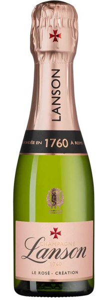 Вино игристое Розовое Брют Lanson Le Rose Creation Brut Champagne 2019 0,2 л фото