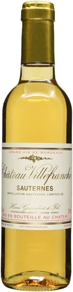 Вино Белое Сладкое Chateau Villefranche Sauternes 2023 0,375 л фото