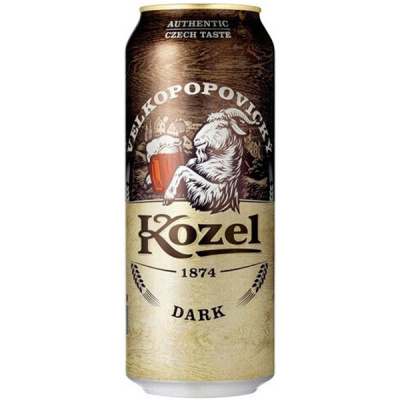 Пиво Velkopopovicky Kozel Dark in can 0,50 л фото