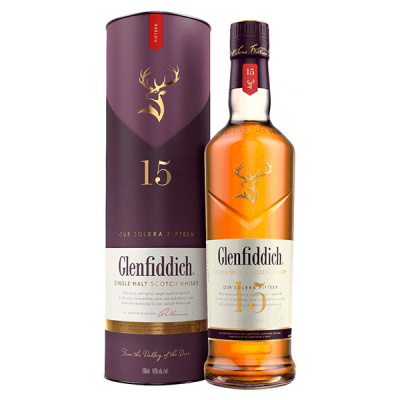 Виски Glenfiddich 15 Years Old Single Malt Speyside in tube 0,7 л фото