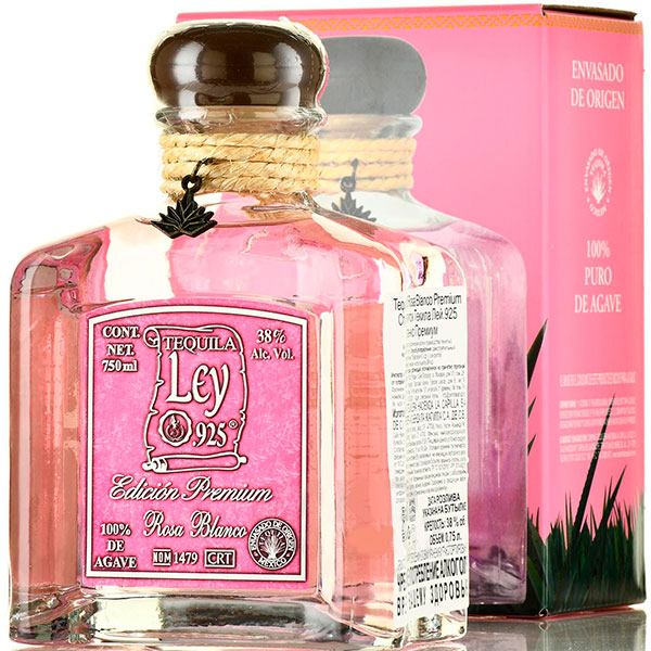 Текила Ley 925 Edition Premium Rosa Blanco in gift box 0,75 л фото