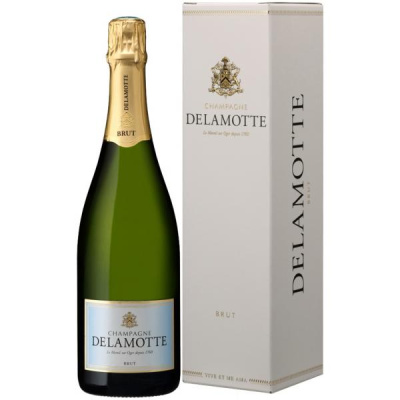 Вино игристое Белое Брют Delamotte Brut Champagne in gift box 0,75 л фото