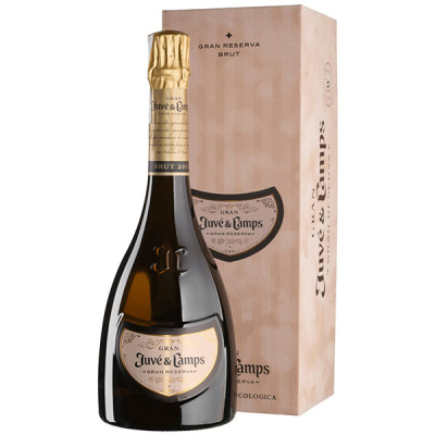 Вино игристое Белое Брют Juve y Camps Gran Reserva Brut Cava in gift box 2016 0,75 л фото