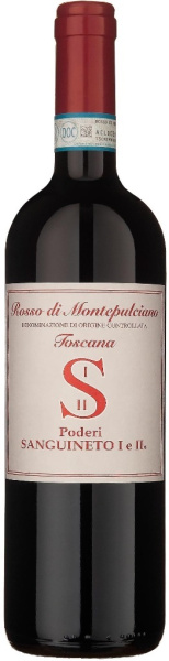 Вино Красное Сухое Poderi Sanguineto I e II Rosso di Montepulciano 2021 0,75 л фото