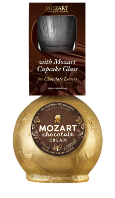 Ликер Mozart Chocolate Cream in gift box with cupcake glass 0,5 л фото