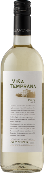 Вино Белое Сухое Bodegas Aragonesas Vina Temprana Viura 2021 0,75 л фото