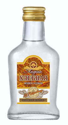 Водка Ladoga Khlebnaya Flask 0,1 л фото