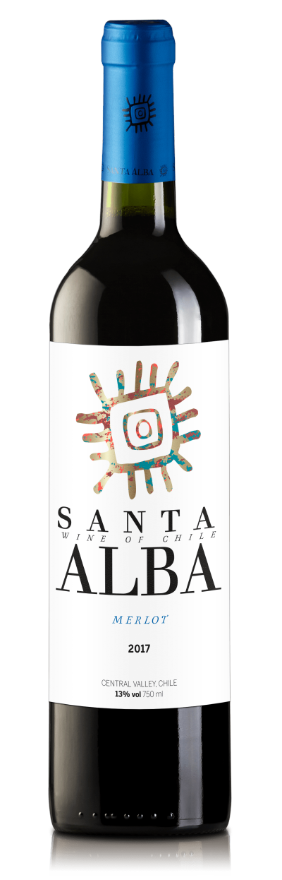 Вино Красное Сухое Santa Alba Merlot 0,75 л фото