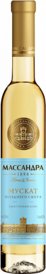 Вино Белое Сладкое Massandra Muskat Pozdnego Sbora 2023 0,375 л фото