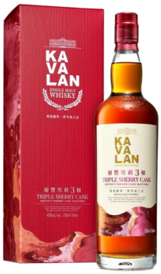 Виски Kavalan Triple Sherry Cask Single Malt in gift box 0,7 л фото