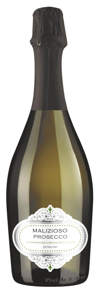 Вино игристое Белое Сухое Malizioso Prosecco 2023 0,75 л фото