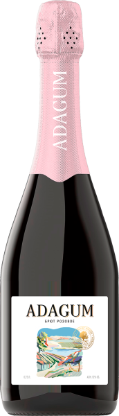 Вино игристое Розовое Брют Adagum Brut Rose 2024 0,75 л фото