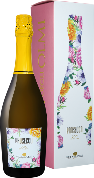 Вино игристое Белое Сухое Villa degli Olmi Prosecco Extra Dry in gift box 0,75 л фото
