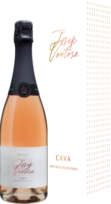 Вино игристое Josep Ventosa Cava Brut Rose in gift box 0,75 л фото