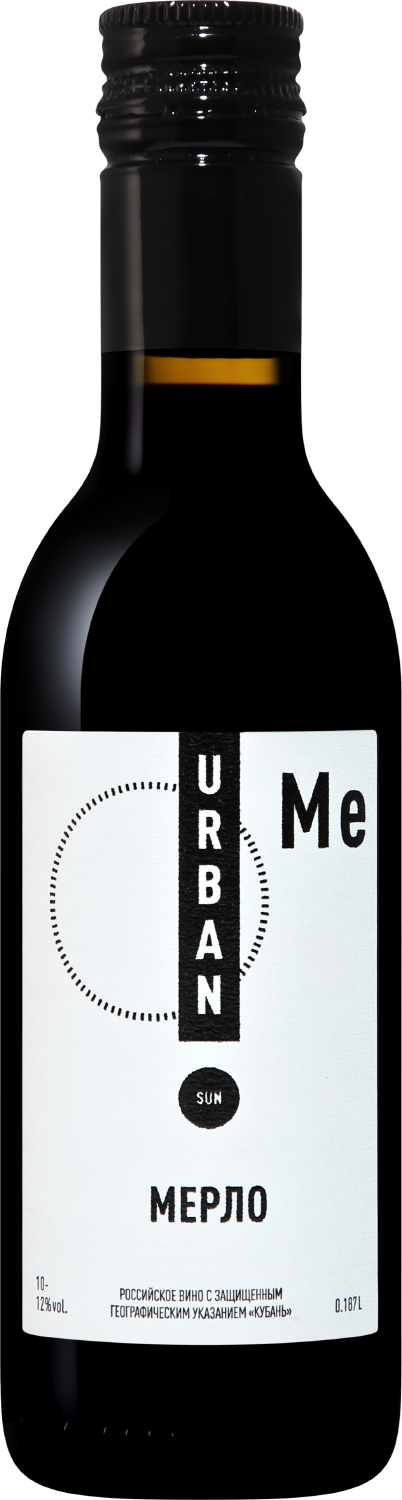 Вино Красное Сухое Urban Sun Merlot Kuban 0,187 л фото
