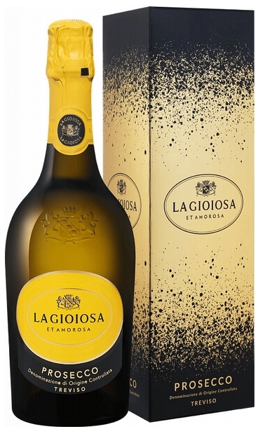 Вино игристое Белое Брют La Gioiosa Prosecco Treviso in gift box 0,75 л фото