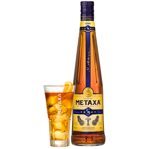 Бренди Metaxa 5 with a glass 0,70 л фото