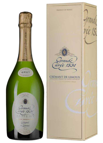 Вино игристое Белое Брют Grande Cuvee 1531 de Aimery Cremant de Limoux in gift box 2023 0,75 л фото