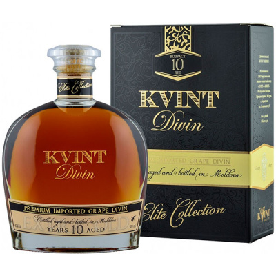 Бренди Kvint Divin 10 years old in gift box 0,5 л фото