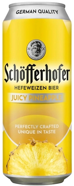 Пиво Schofferhofer Juicy Pineapple in can 0,5 л фото