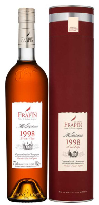 Коньяк Фрапэн Домен Шато де Фонпино Миллезим 25 лет Гранд Шампань в тубе 1998 40,2% 0,7 л фото