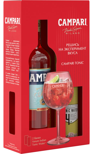 Ликер Campari with Tonic in gift box 0,75 л фото