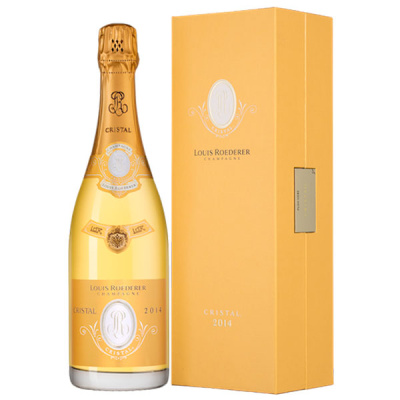 Вино игристое Белое Брют Louis Roederer Cristal Champagne in gift box 2014 0,75 л фото