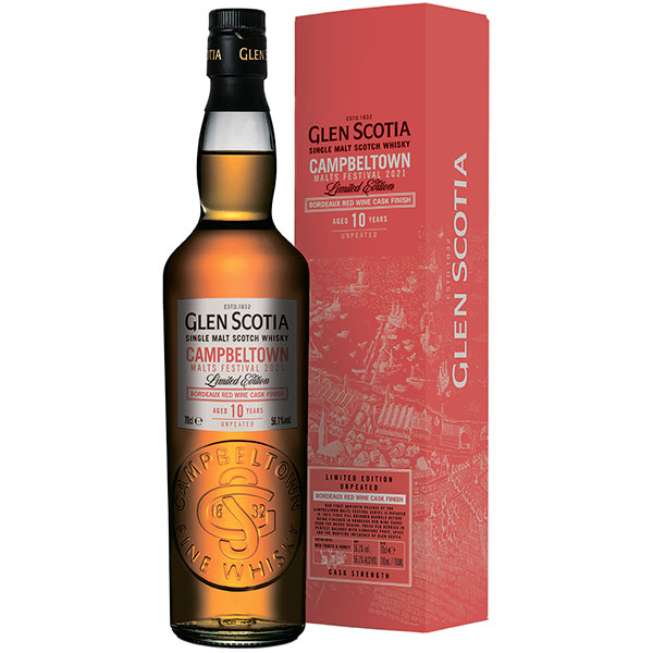 Виски Glen Scotia 10 Years Old Bordeaux Cask Finish Cambeltown in gift box 0,7 л фото