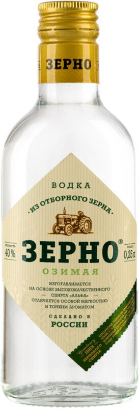 Водка Zerno Ozimaya 0,25 л фото