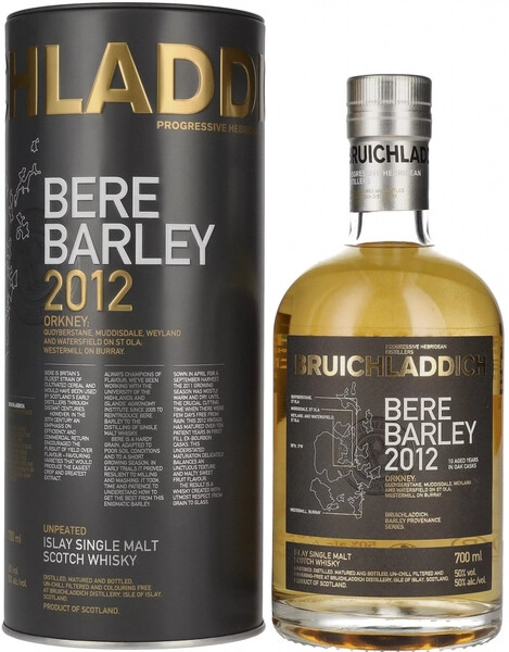 Виски Bruichladdich Bere Barley Single Malt Islay in tube 2012 0,7 л фото