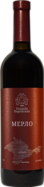 Вино Усадьба Перовских Мерло 2022 Красное Сухое 13,5% 0,75 л фото