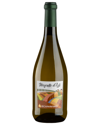 Вино Сканавино Москато д'Асти 2024 белое сладкое 7,5% 0,75 л фото
