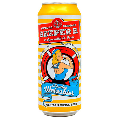 Пиво Светлое Reeper B. Blondes Weissbier in can 0,5 л фото