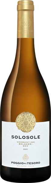 Вино Поджио Аль Тезоро Солосоле Верментино Болгери 2023 белое сухое 14% 0,75 л фото