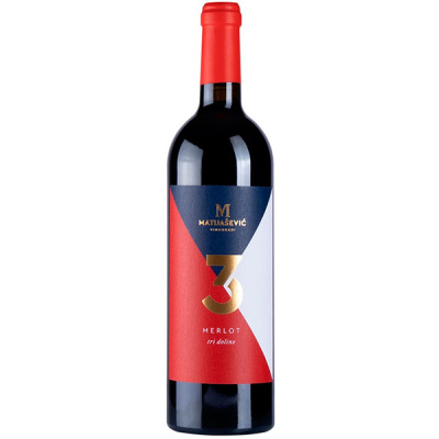 Вино Красное Сухое Matijasevic Tri Doline Merlot Sumadija 2020 0,75 л фото