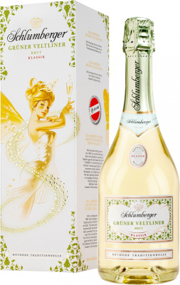 Вино игристое Schlumberger Gruner Veltliner Brut Klassik in gift box 0,75 л фото