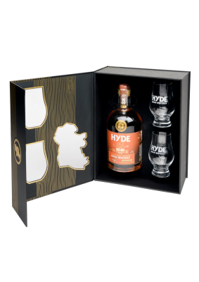 Виски Hyde №8 Stout Cask Finished Irish Whiskey with 2 glasses in gift box 0,7 л фото
